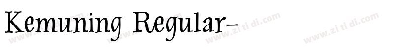 Kemuning Regular字体转换